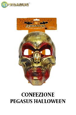 MASCHERA SCHELETRO ORO DI HALLOWEEN